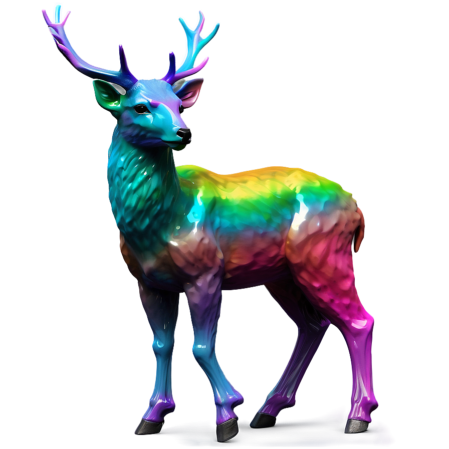 Rainbow Deer Fantasy Png 56 PNG image