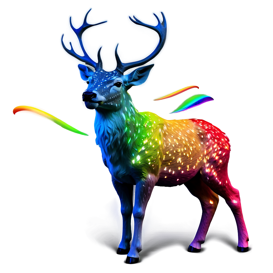 Rainbow Deer Fantasy Png 65 PNG image