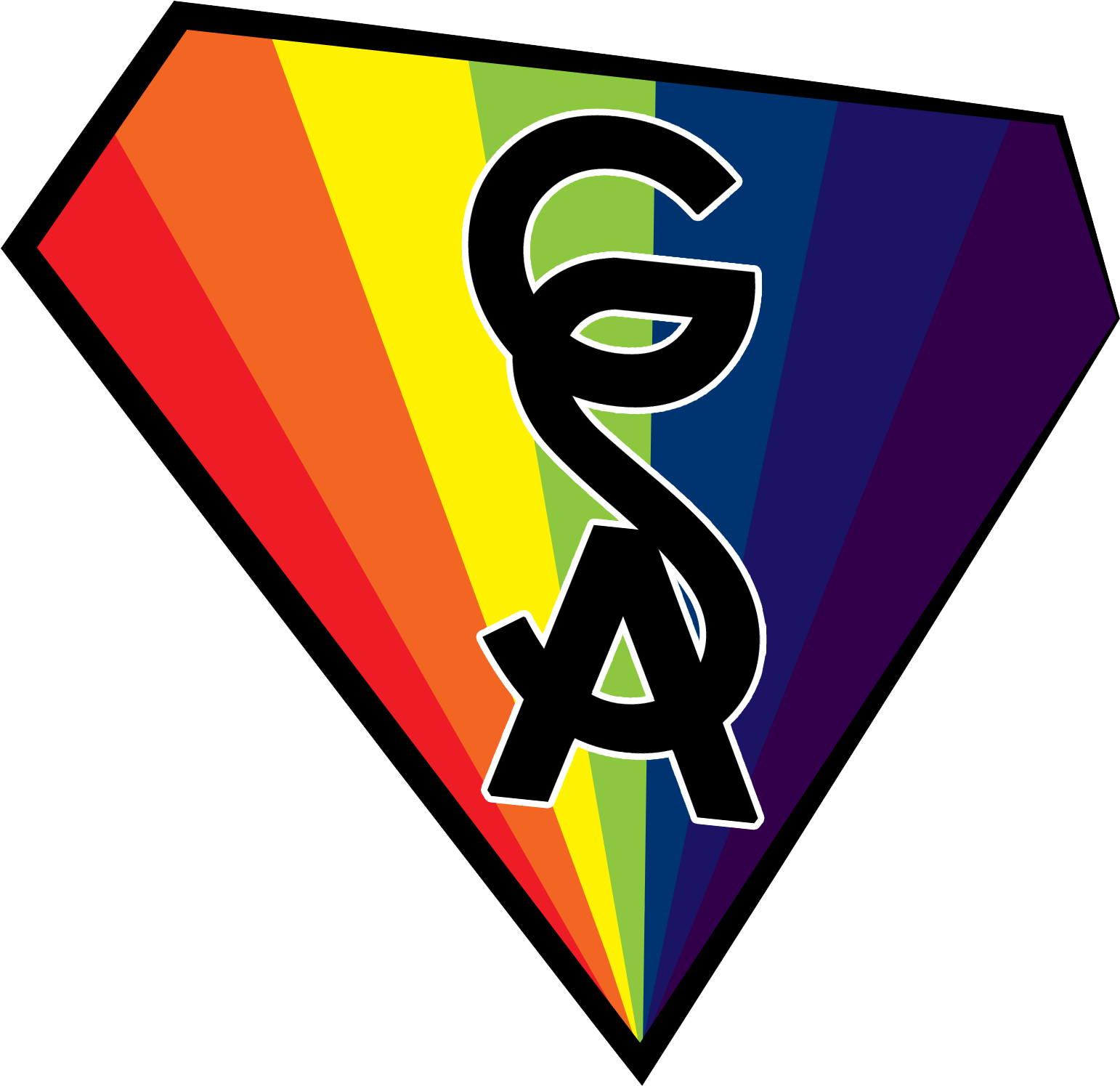 Rainbow Diamond Gay Pride Symbol PNG image