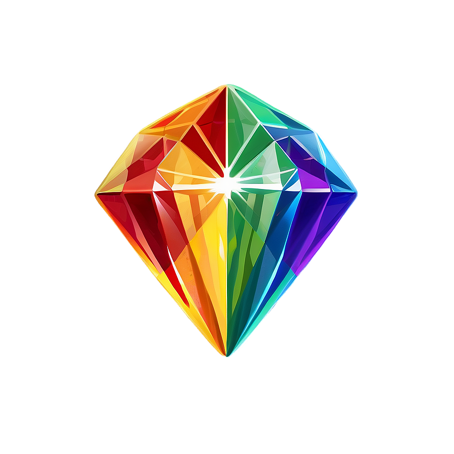 Rainbow Diamond Shine Png 04292024 PNG image