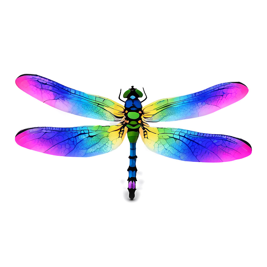 Rainbow Dragonfly Png 05212024 PNG image