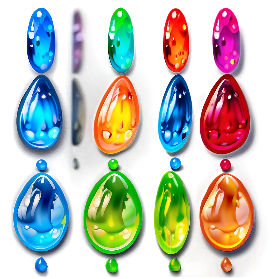 Rainbow Drops Effect Png Aeg61 PNG image