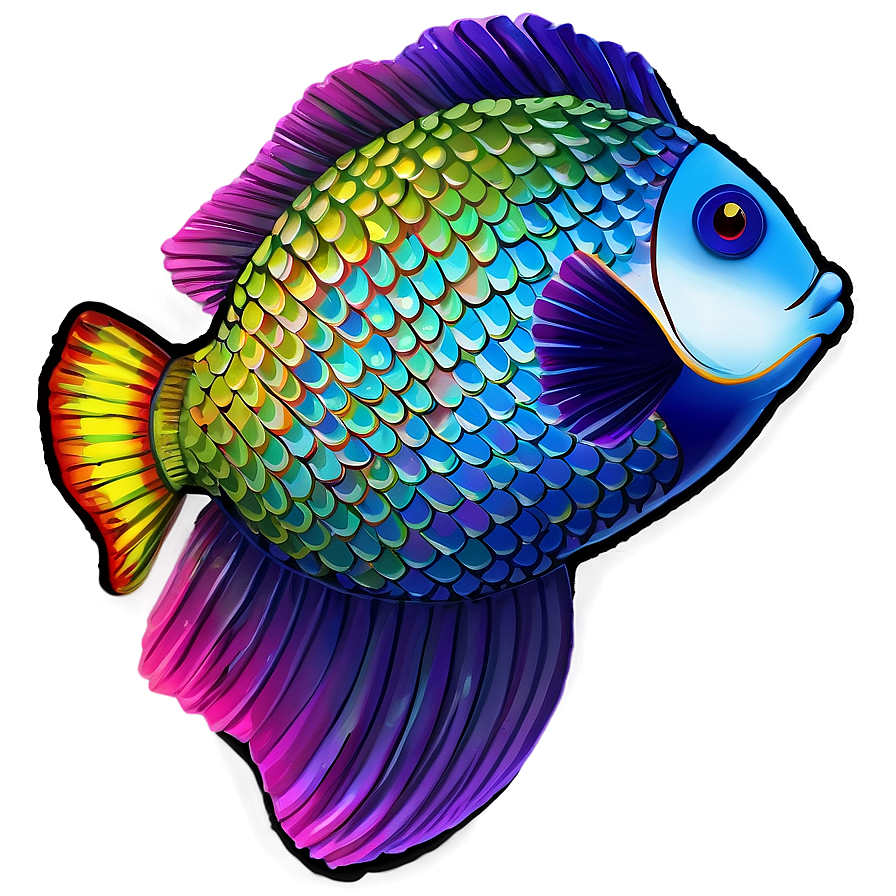 Rainbow Fish Scale Pattern Png Gcd PNG image