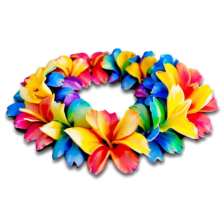 Rainbow Hawaiian Lei Png Aqw PNG image