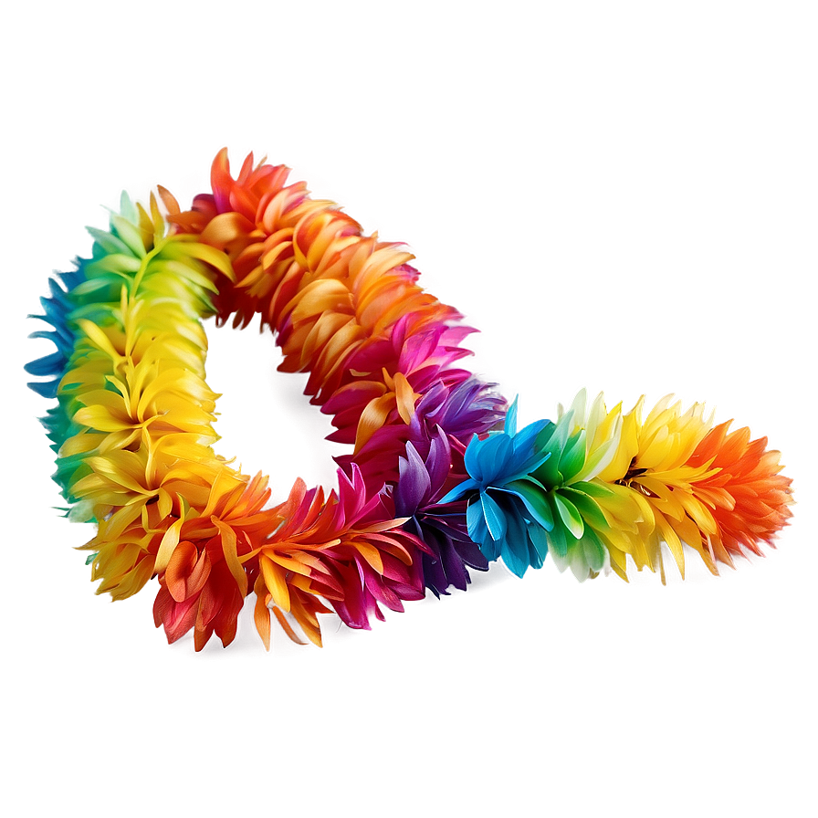 Rainbow Hawaiian Lei Png Deh34 PNG image