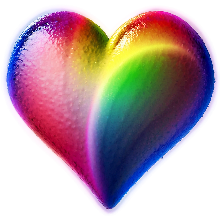 Rainbow Heart Art Png Fvm PNG image