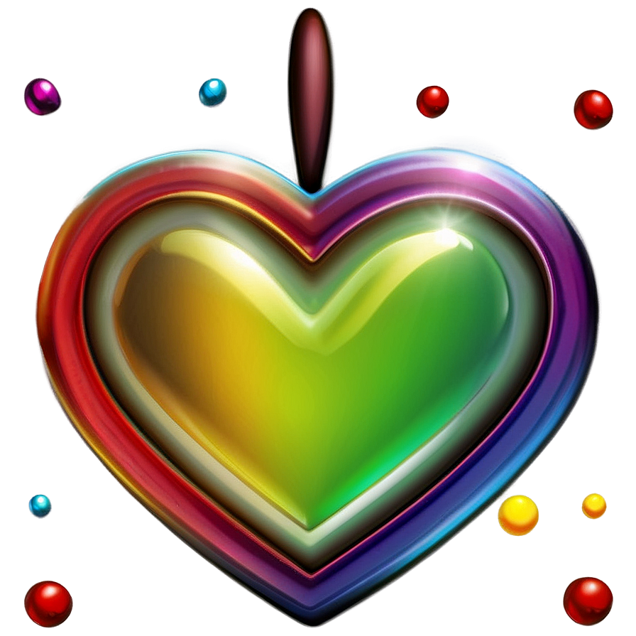 Rainbow Heart B PNG image