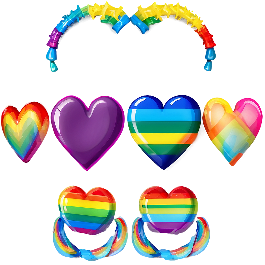 Rainbow Heart Clipart Diversity Png 05252024 PNG image