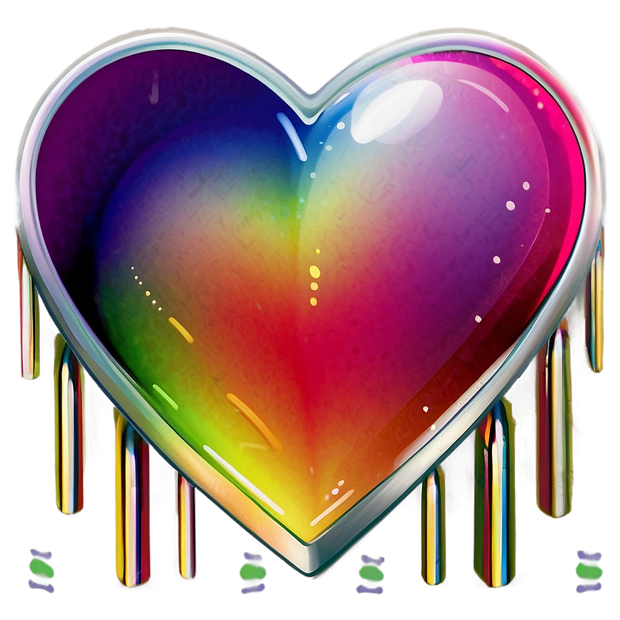 Rainbow Heart Color Png B PNG image