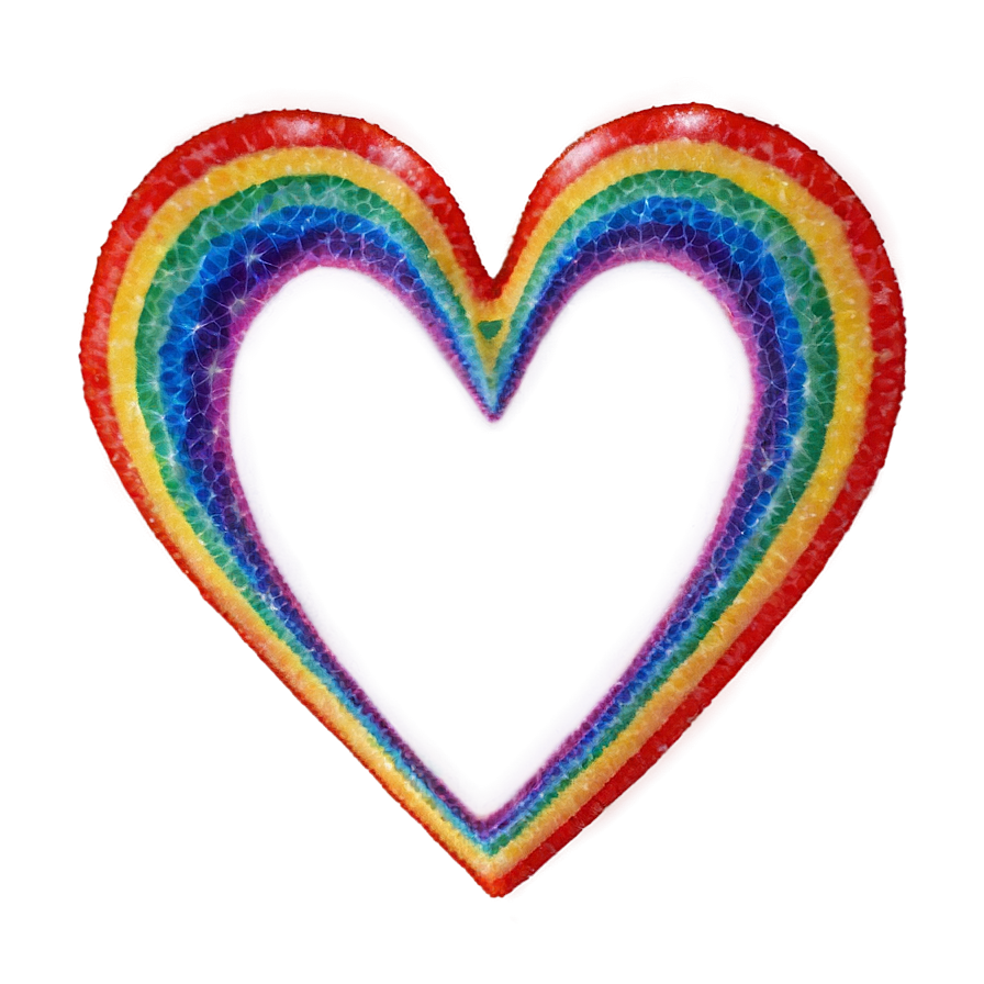 Rainbow Heart D PNG image