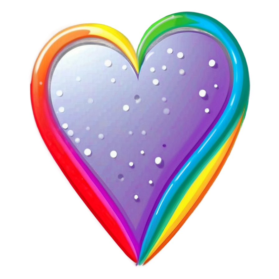 Rainbow Heart Drawing Png 06252024 PNG image