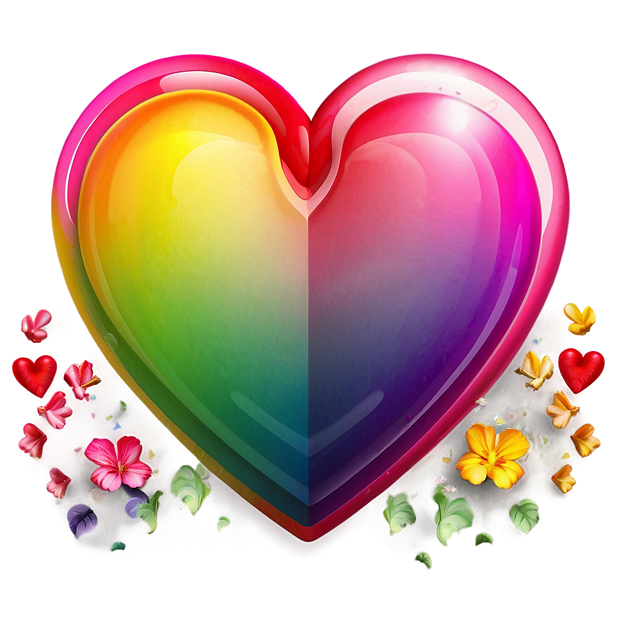 Rainbow Heart Emoji Png Kpy PNG image