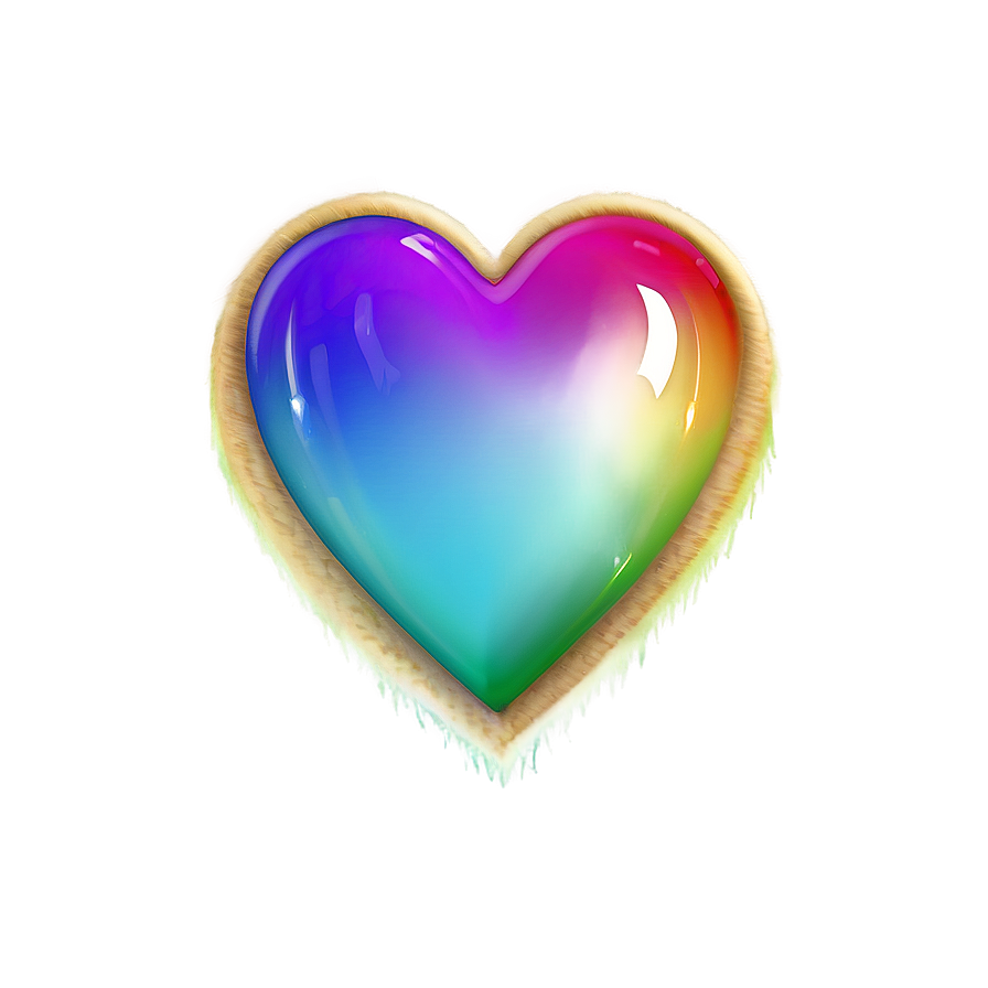 Rainbow Heart Emoji Transparent Clipart 76 PNG image