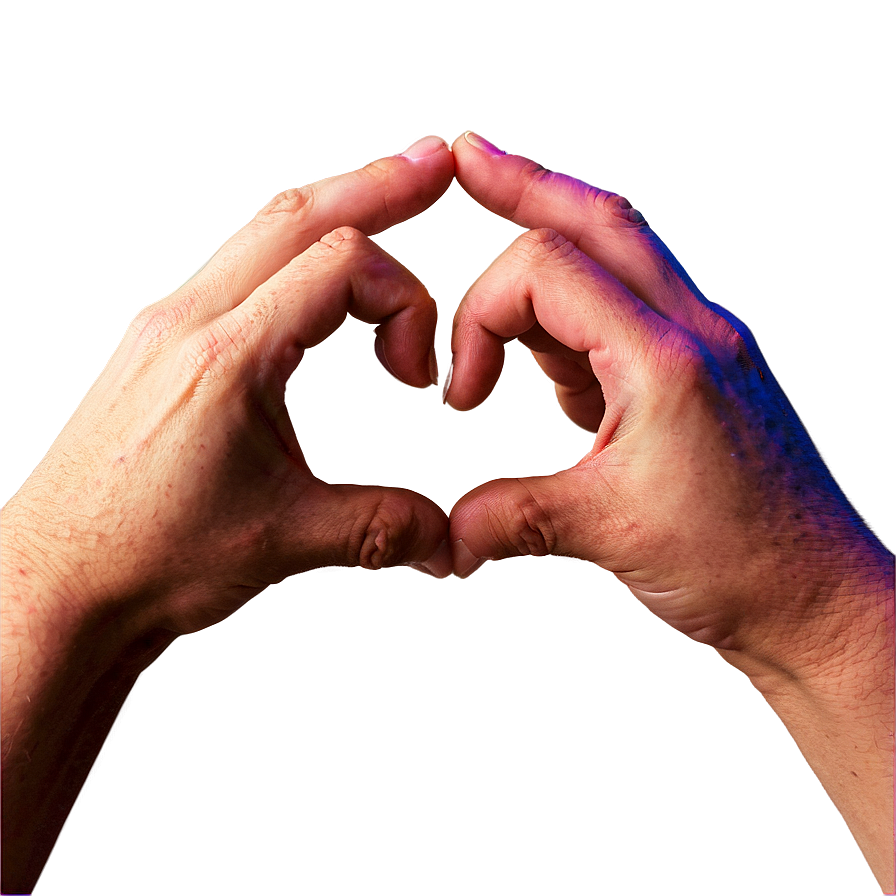 Rainbow Heart Hands Png 20 PNG image