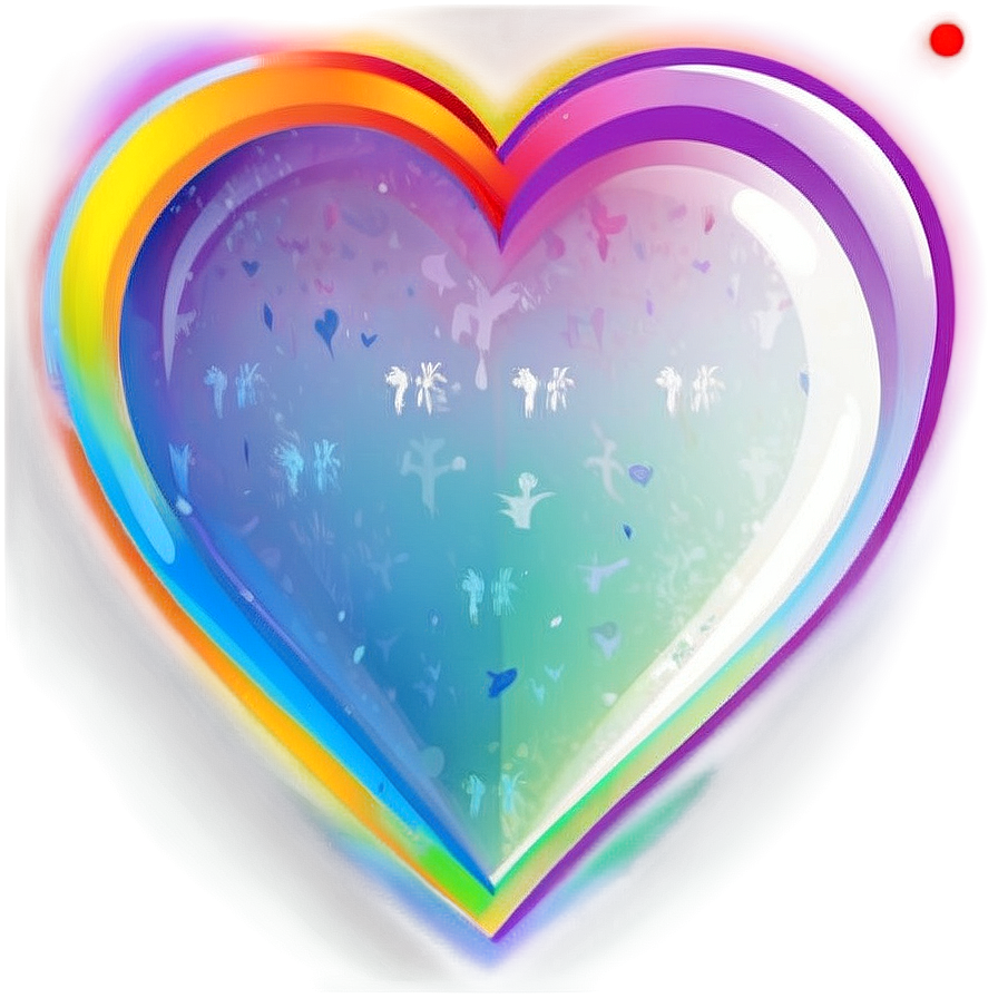 Rainbow Heart Icon Png 06252024 PNG image