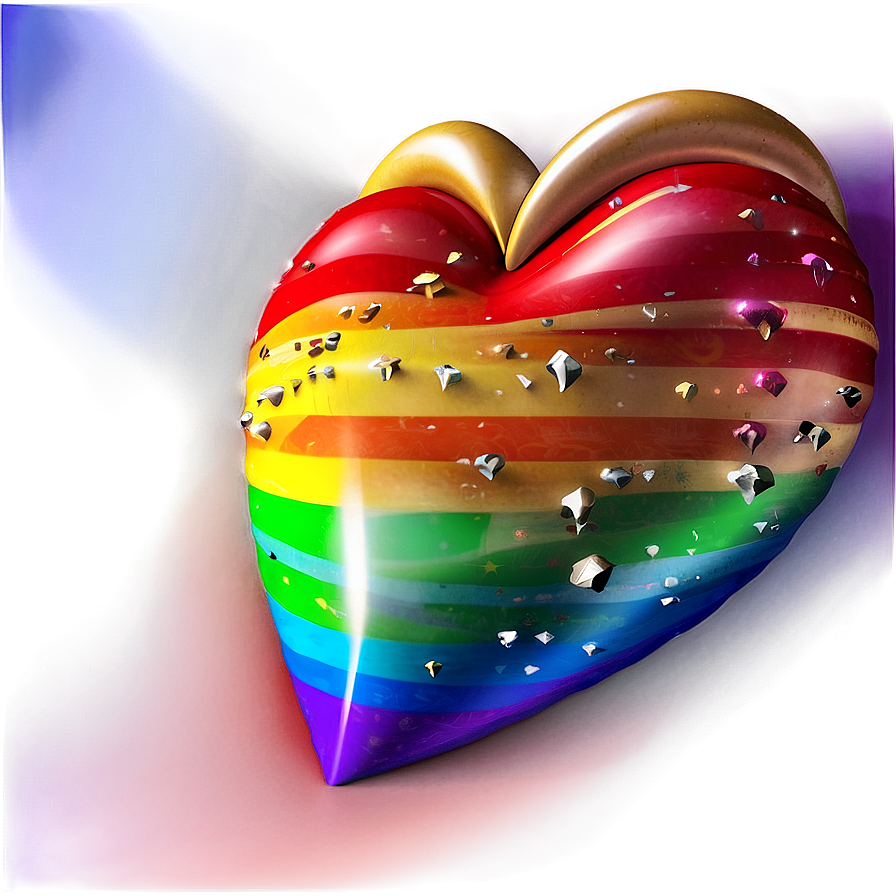 Rainbow Heart Icon Png 96 PNG image