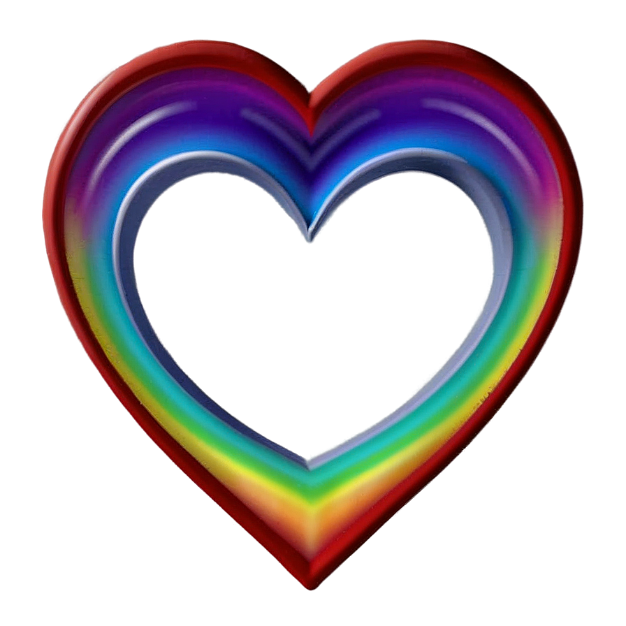 Rainbow Heart In Space Png 06252024 PNG image