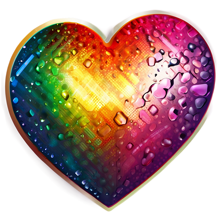 Rainbow Heart Sticker Png Sbv PNG image