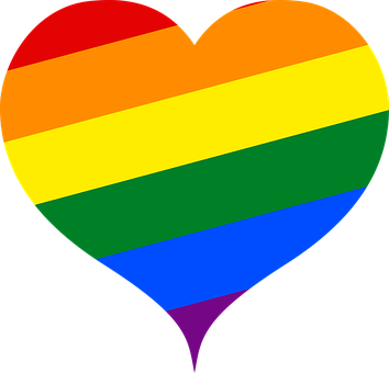 Rainbow Heart Symbol PNG image