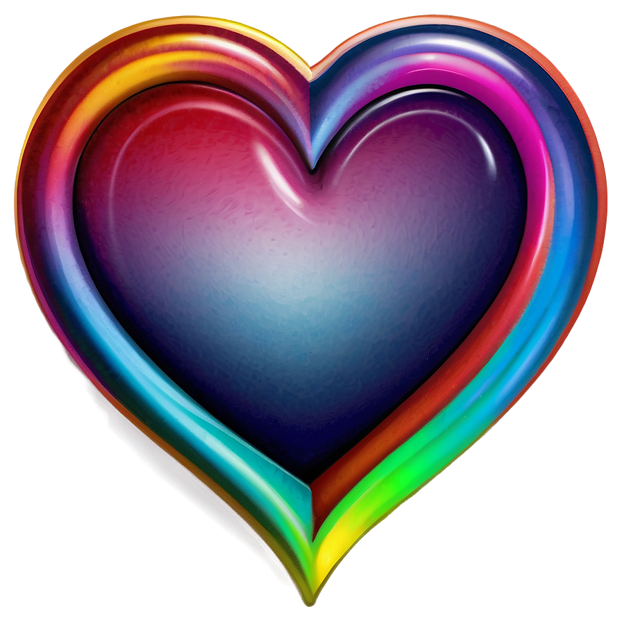 Rainbow Heart Symbol Png Klm PNG image