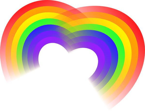 Rainbow Heart Vector Graphic PNG image