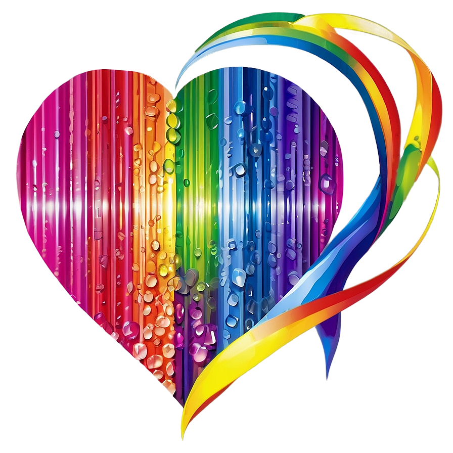 Rainbow Heart Vector Png Gqa86 PNG image