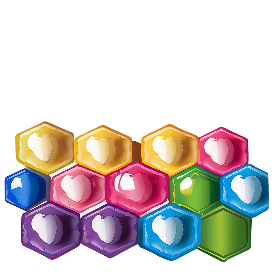 Rainbow Hexagon Pattern Png 39 PNG image