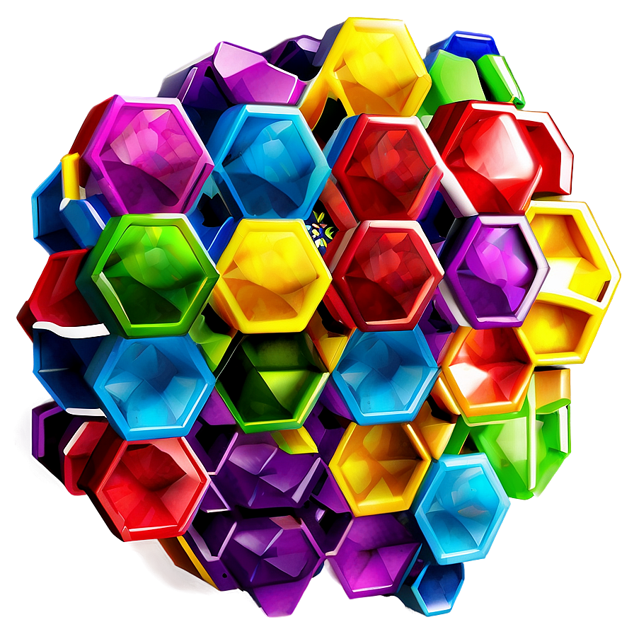 Rainbow Hexagon Pattern Png 56 PNG image