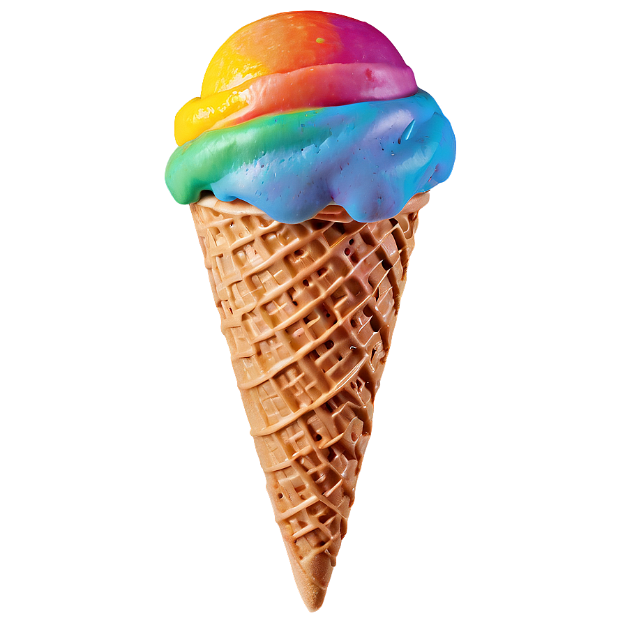 Rainbow Ice Cream Cone Png 05252024 PNG image