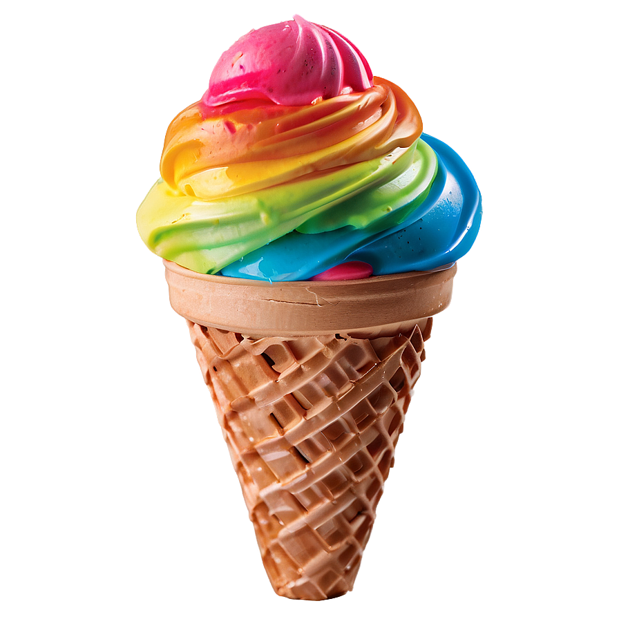 Rainbow Ice Cream Cone Png 62 PNG image