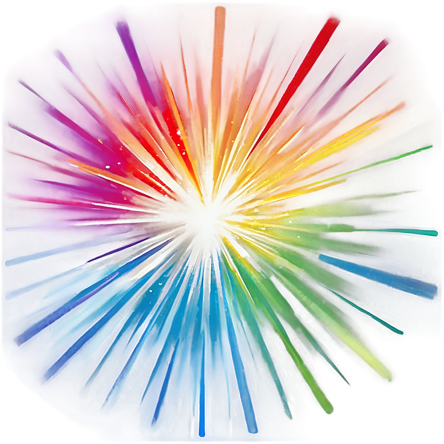 Rainbow Light Burst Png 06262024 PNG image