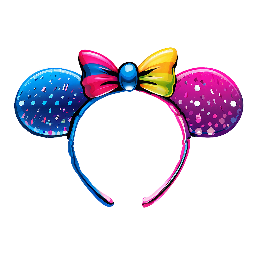 Rainbow Minnie Mouse Ears Png Arn45 PNG image