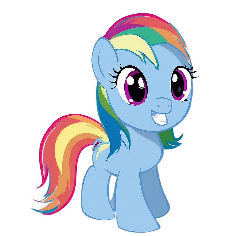 Rainbow My Little Pony Group Png Ybf19 PNG image