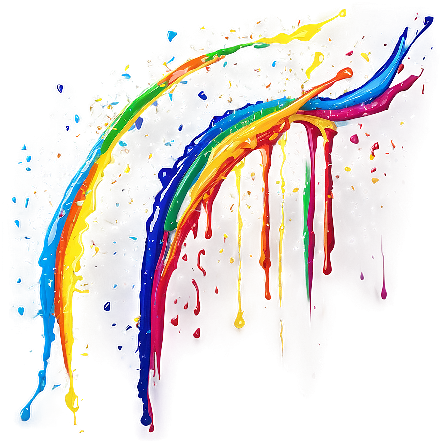 Rainbow Paint Splatter Png 05242024 PNG image