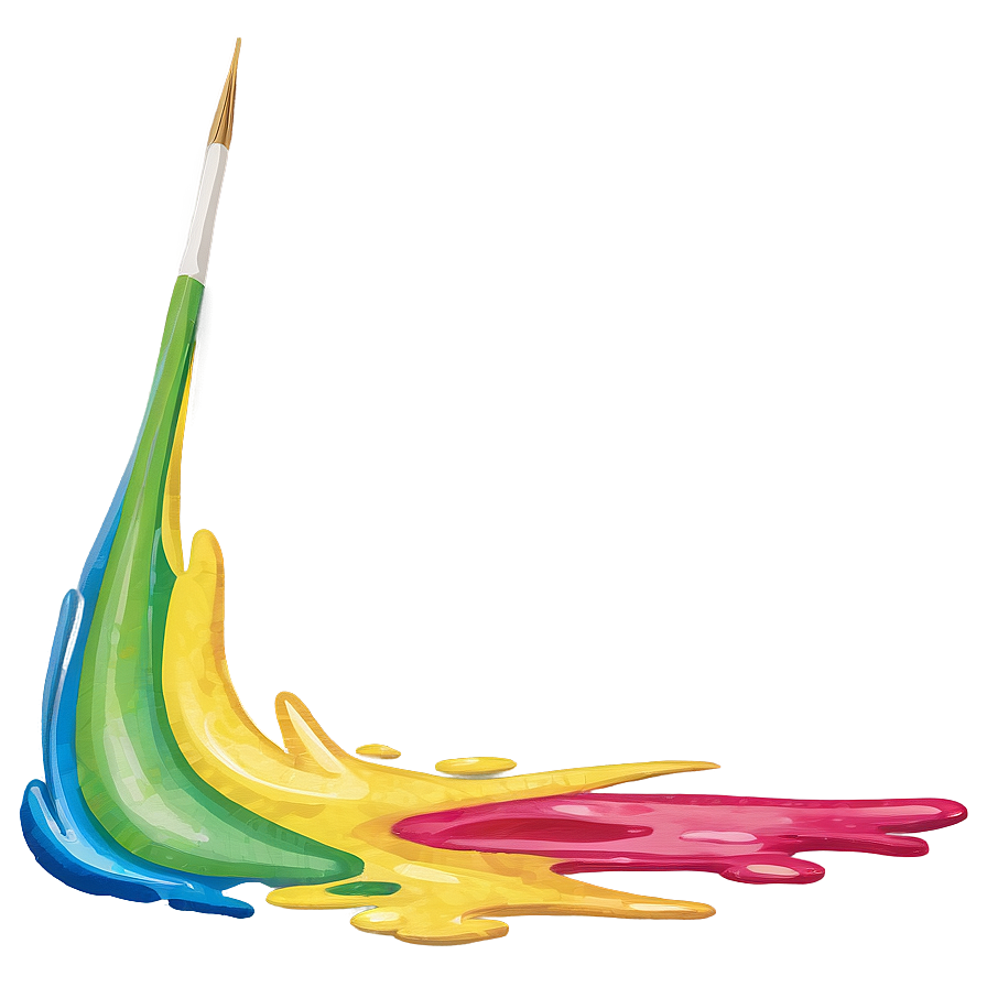 Rainbow Paint Stroke Png 90 PNG image