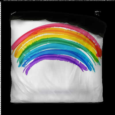 Rainbow Painted Pillowon Transparent Background PNG image