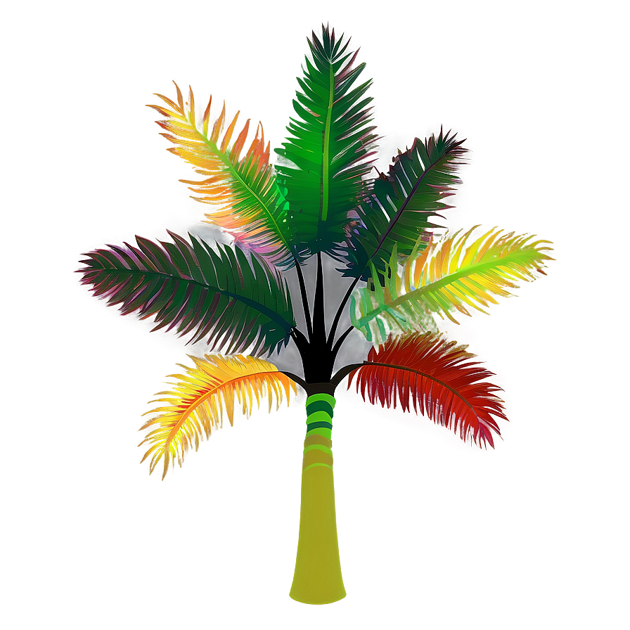 Rainbow Palm Tree Png 11 PNG image