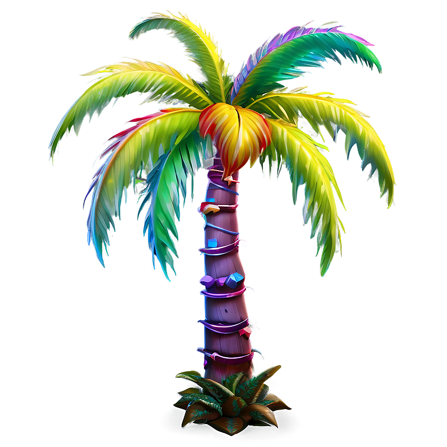 Rainbow Palm Tree Png Hfk PNG image