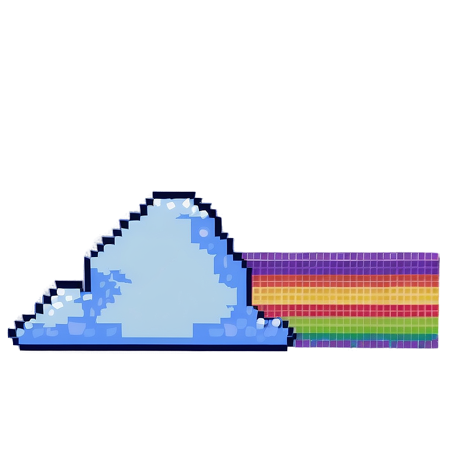 Rainbow Pixel Art Png 04292024 PNG image