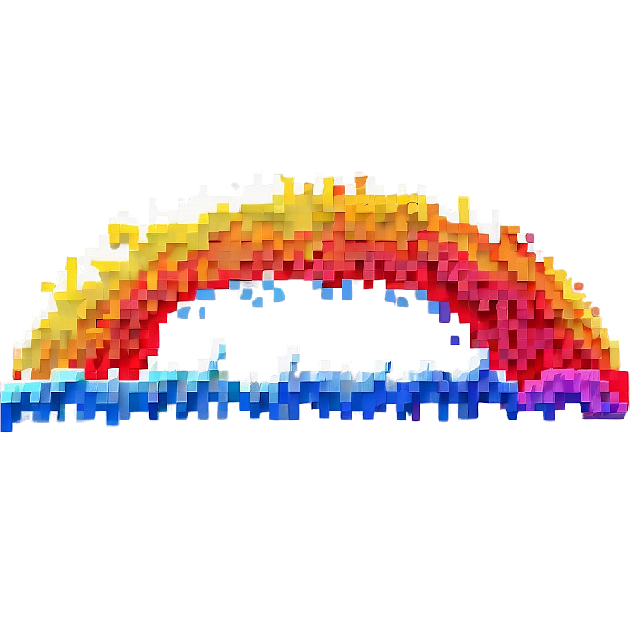 Rainbow Pixel Art Png Iic PNG image