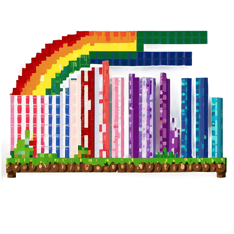 Rainbow Pixel Art Png Jlh99 PNG image