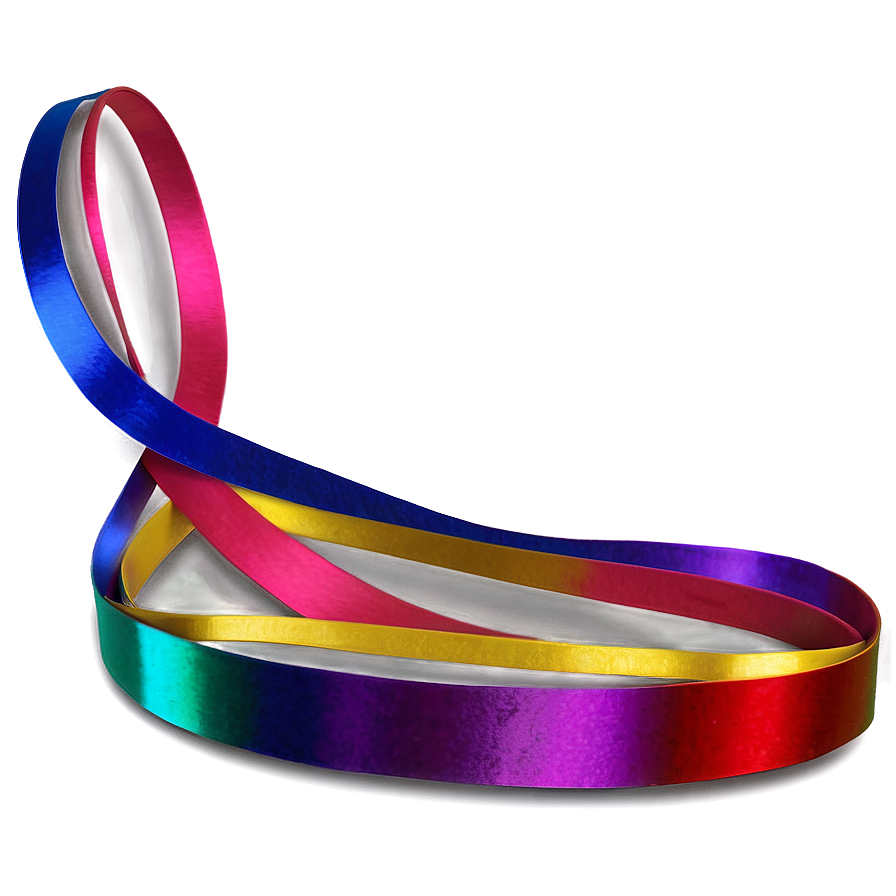 Rainbow Ribbon Art Png 04292024 PNG image