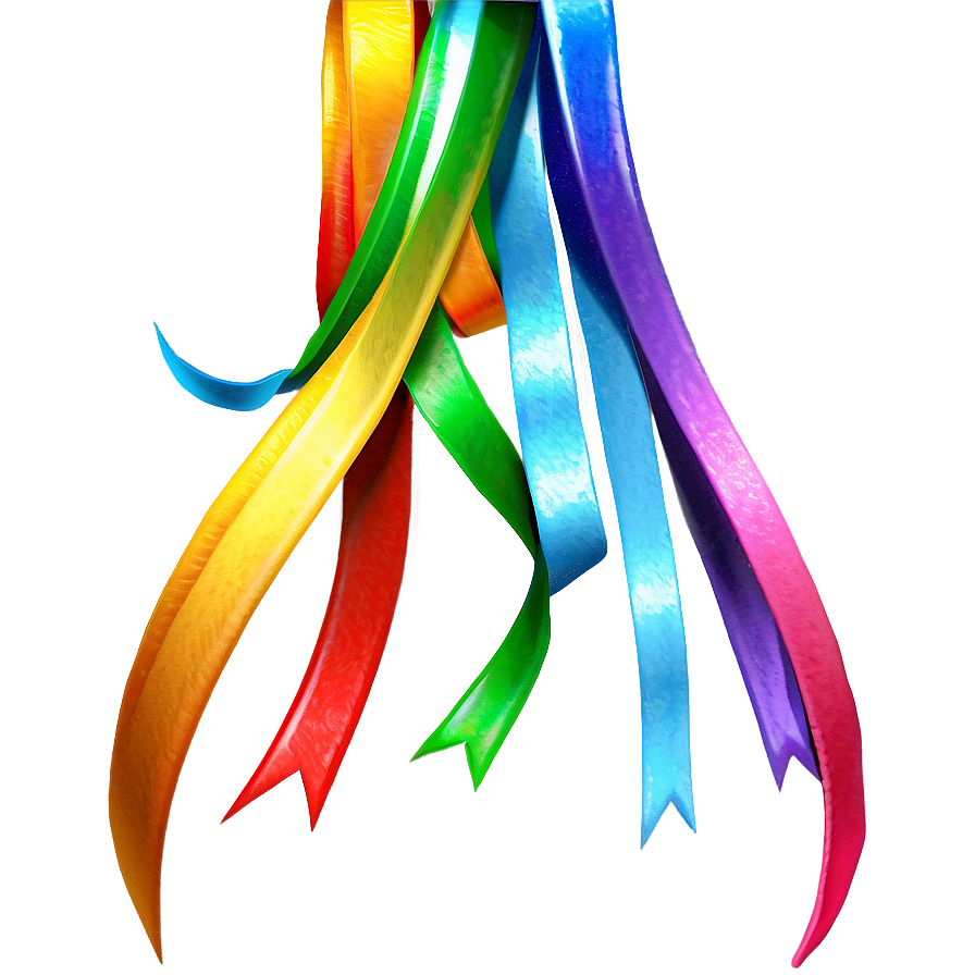 Rainbow Ribbon Art Png Myy11 PNG image