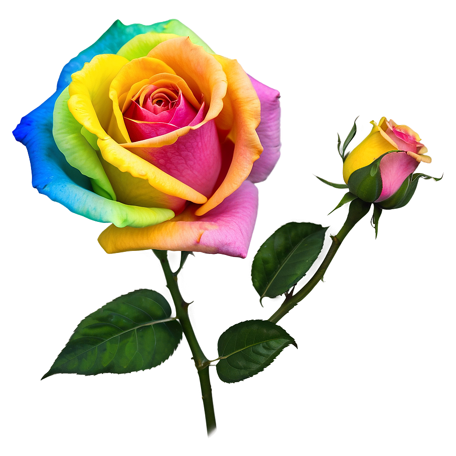 Rainbow Rose Flower Png 04292024 PNG image