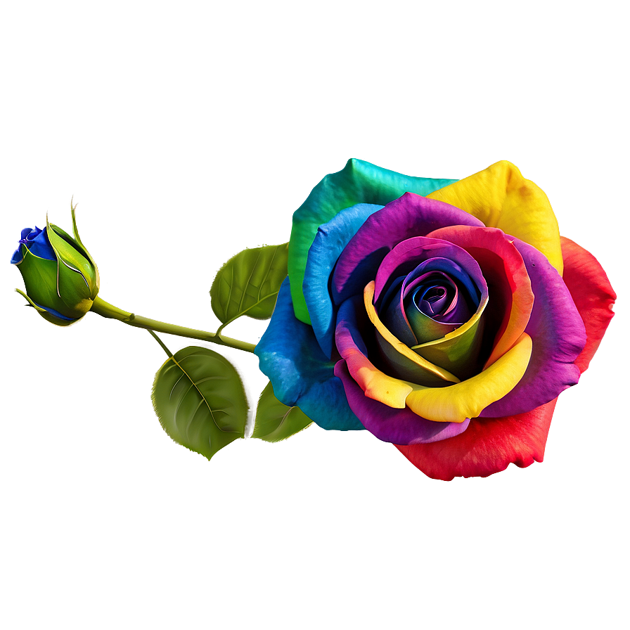 Rainbow Rose Flower Png Fmp32 PNG image