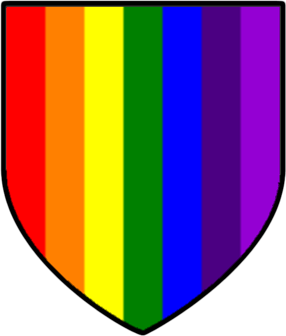 Rainbow Shield Graphic PNG image