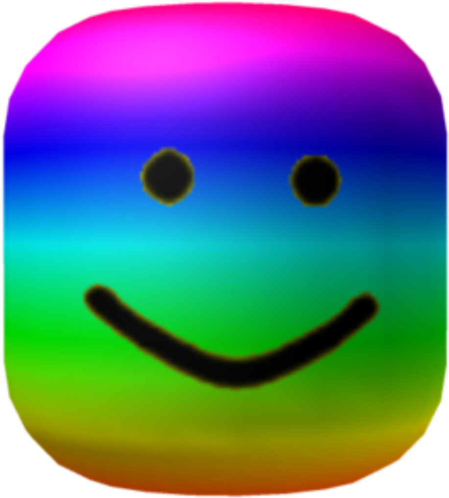 Rainbow_ Smiley_ Face_ Block_ Roblox PNG image