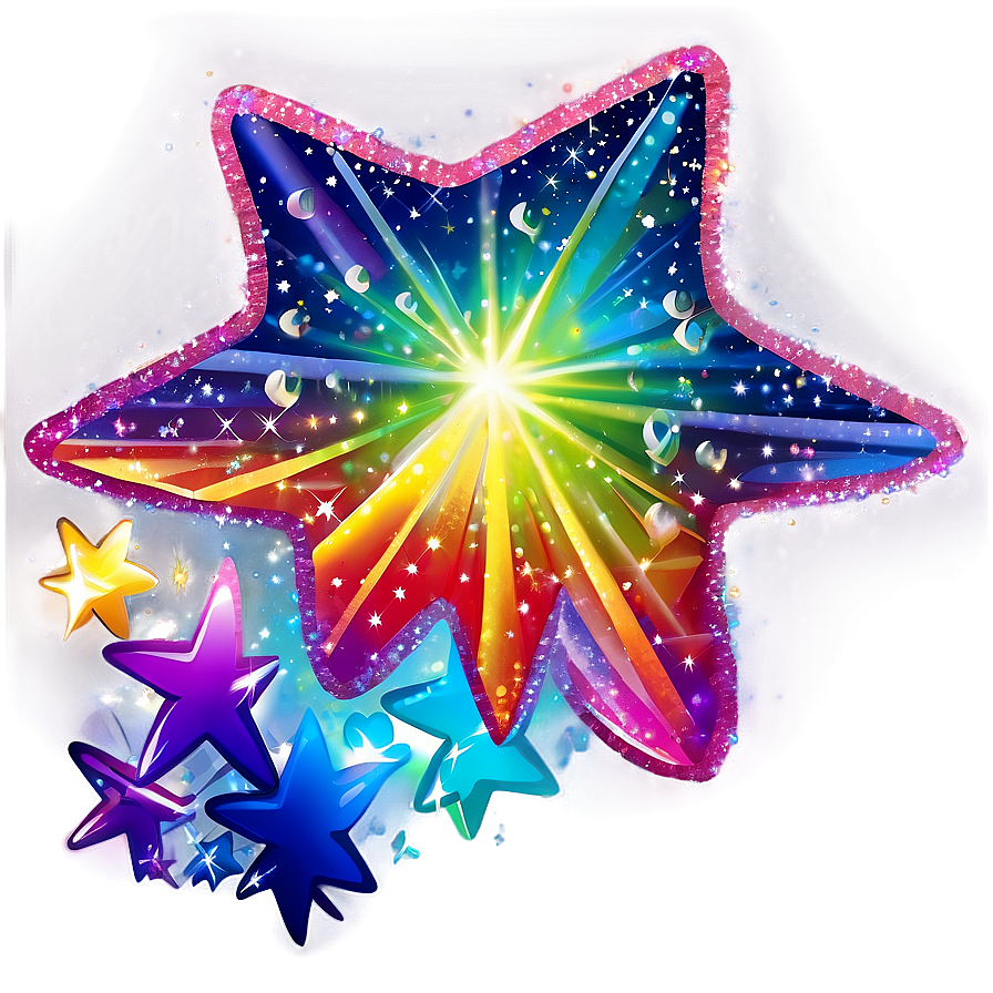 Rainbow Sparkle Stars Png 21 PNG image