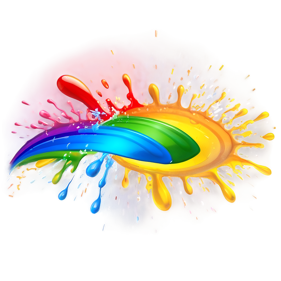 Rainbow Splash Artwork Png Uxl74 PNG image
