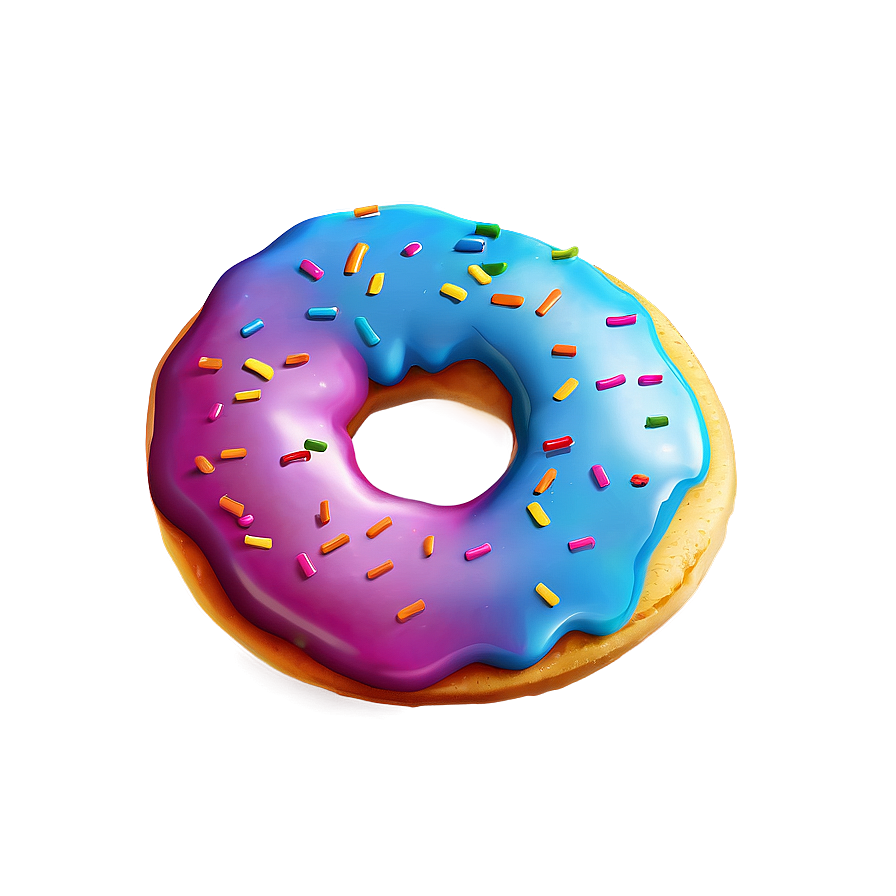 Rainbow Sprinkles Donut Png 05232024 PNG image